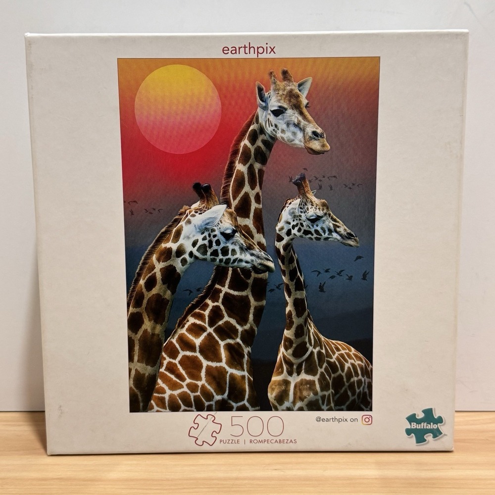 Buffalo Games Earthpix Savannah Sunset 500 Piece Jigsaw Puzzle Hard To Find NEW